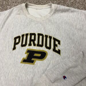 VTG Champion Reverse Weave Purdue University Crewneck Mens XL Gray Collegiate
